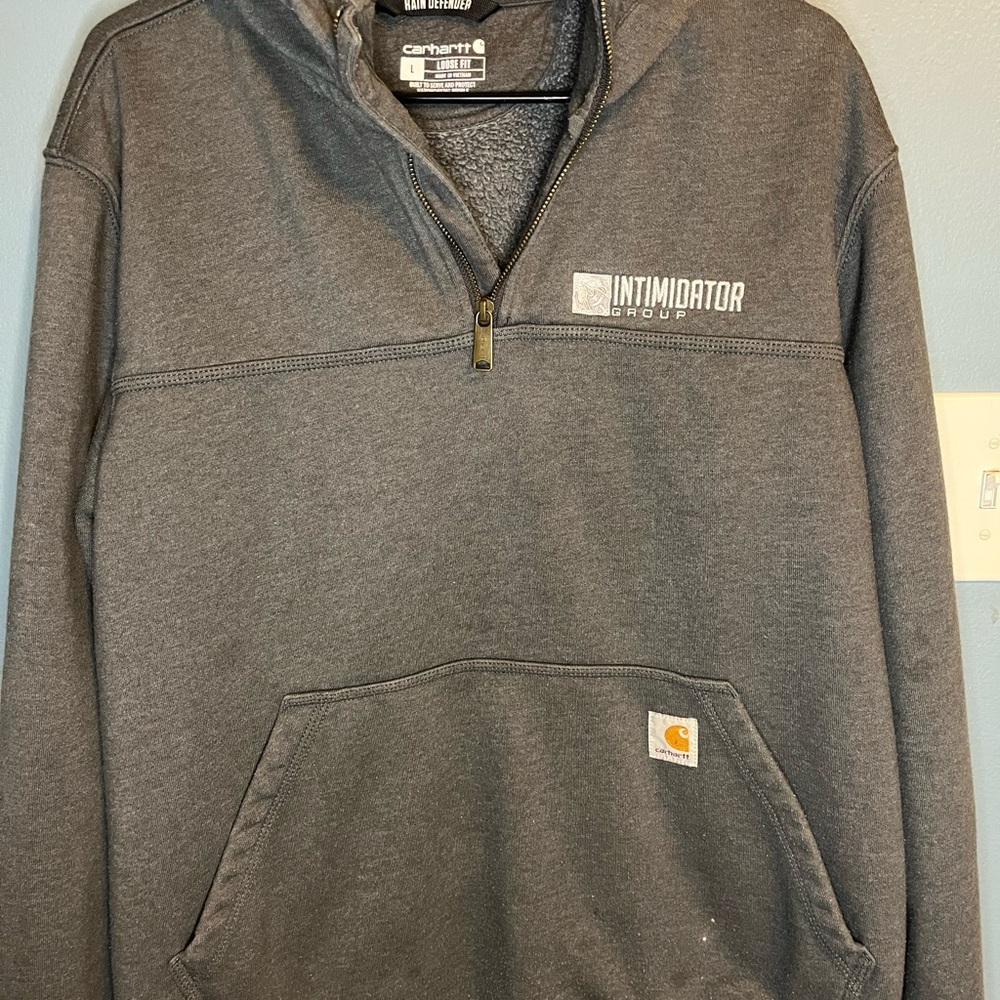 Carhartt Charcoal Rain Defender intimidator UTVs Hoodie Size Large